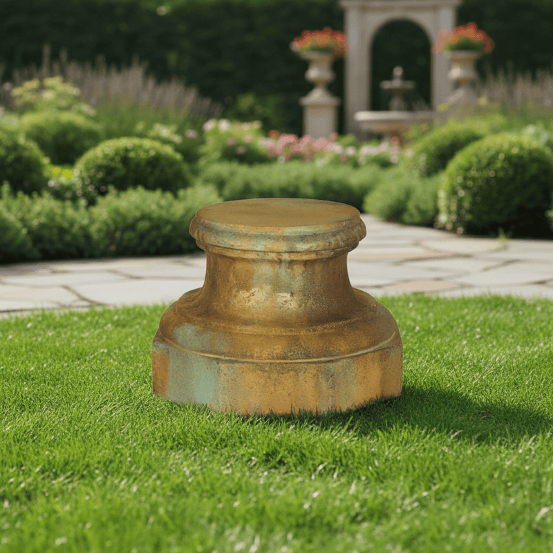 Gothic Base Outdoor Statue (8 - Inch) Side Angle