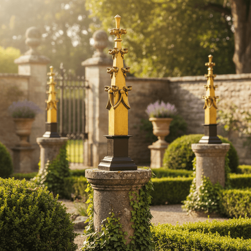 Gothic Finial Outdoor Statue (25 - Inch) Side Angle