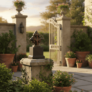 Gothic Fragment Outdoor Statue (8 - Inch) Side Angle