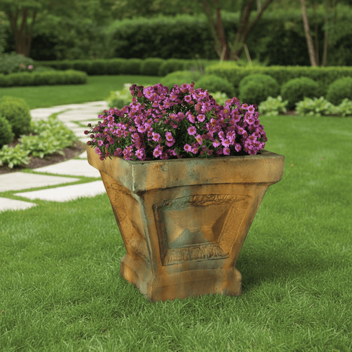 Grand Avenue Pot Outdoor Statue (18 - Inch) Side Angle
