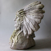 Great Indian Chief Bust Display Decor (18 - Inch) Side Angle