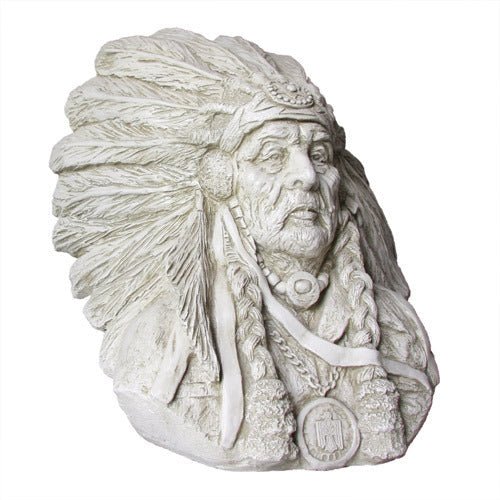 Great Indian Chief Bust Display Decor (18-Inch)