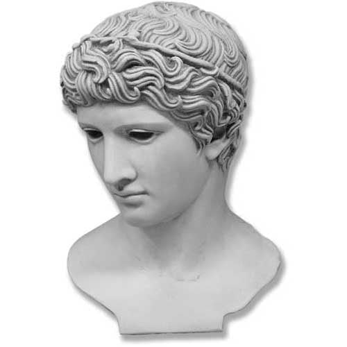 Greek Youth Bust Display Decor (34-Inch)