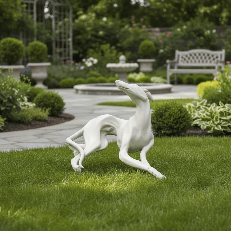 Greyhound Dog Garden Statue (21-Inch)