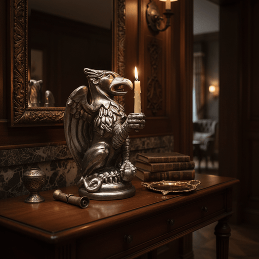 Griffin Candleholder Statue (15-Inch)