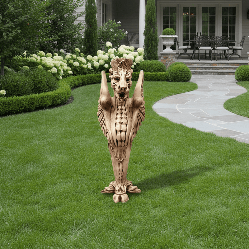 Griffin Outdoor Statue (24 - Inch) Side Angle