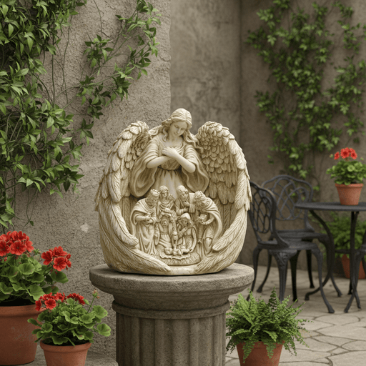 Guardian Angel Nativity Statue (20 - Inch) Side Angle