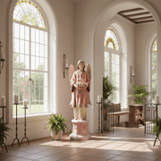 Guardian Angel Offering Statue (61 - Inch) Side Angle