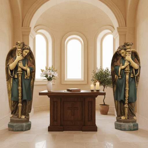 Guardian Angel Set Catholic Statue (52-Inch) (52-Inch)