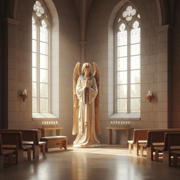 Guardian Angel Statue (64 - Inch) Side Angle