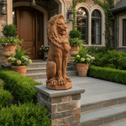 Guardian Lion Garden Statue (31 - Inch) Side Angle