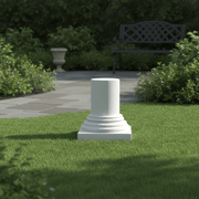 Half Column Roman Base Outdoor Statue (16 - Inch) Side Angle