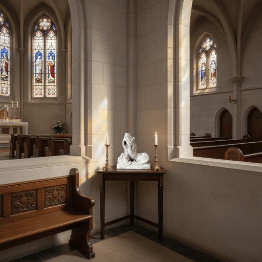 Hands Of Prayer Statue (10 - Inch) Side Angle