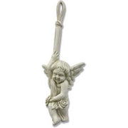 Hanging Ornamental Winged Cherub Figurine Outdoor Statue (18-Inch)