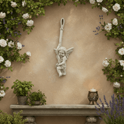 Hanging Ornamental Winged Cherub Figurine Outdoor Statue (18-Inch)