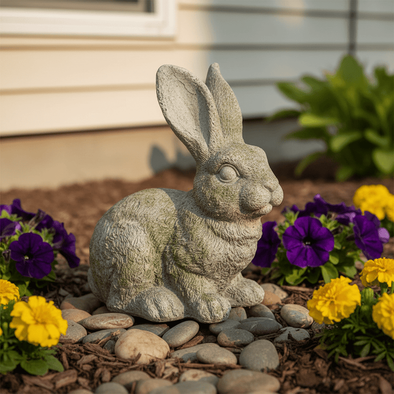 Hare Garden Statue (18 - Inch) Side Angle