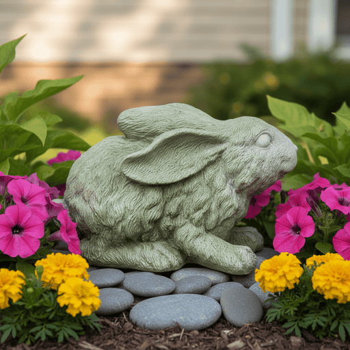 Hare Garden Statue (7 - Inch) Side Angle