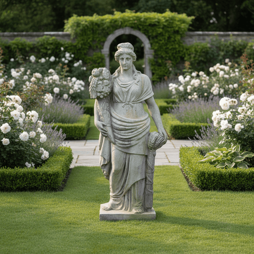 Harvest Maiden Statue (73 - Inch) Side Angle