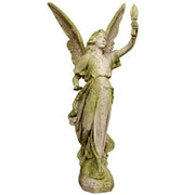 Heavenly Winged Angel With Torch Garden Statue (45 - Inch) Different Angle