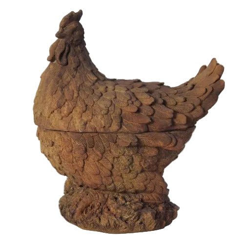 Hen Bowl Garden Statue (14 - Inch)