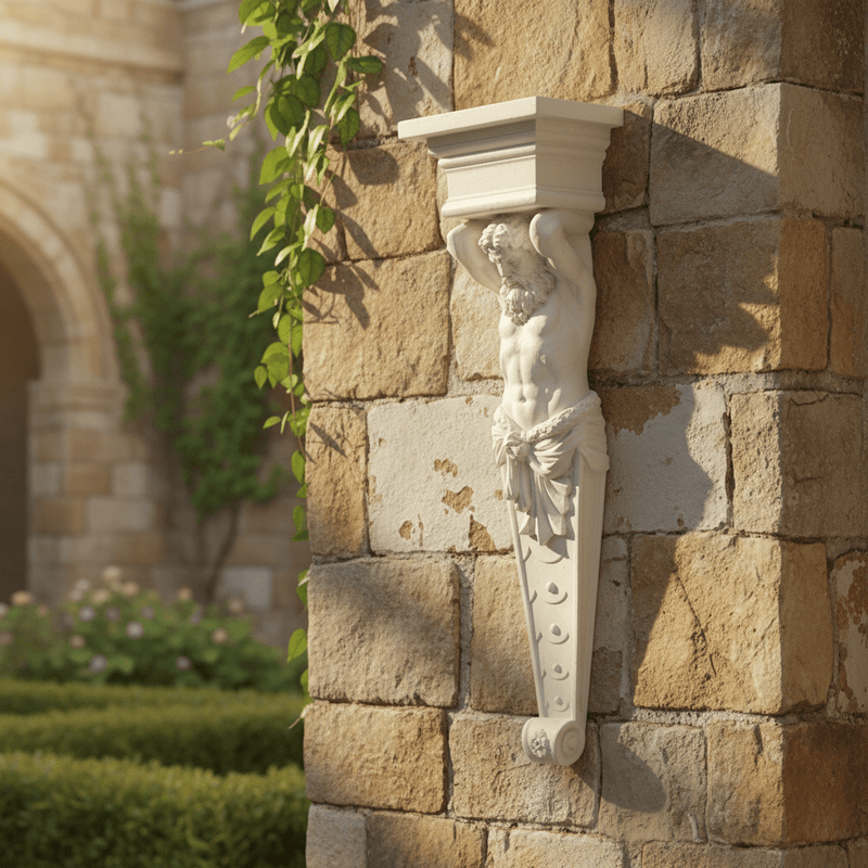 Hercules Caryatid Outdoor Bracket (26 - Inch) Side Angle