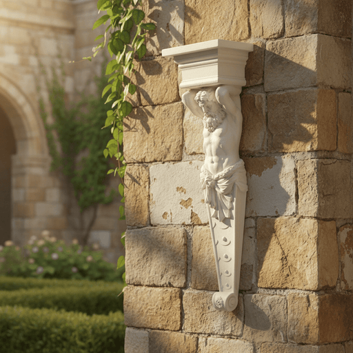 Hercules Caryatid Outdoor Bracket (26 - Inch) Side Angle