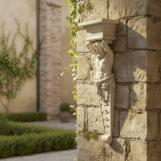 Hercules Caryatid Outdoor Bracket (26 - Inch) Side Angle