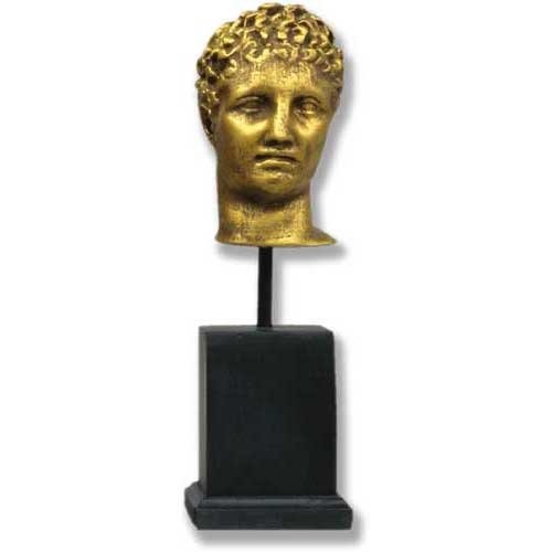 Hermes Head on Cube Bust Display Decor (12 - Inch)