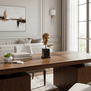 Hermes Head on Cube Bust Display Decor (12-Inch)