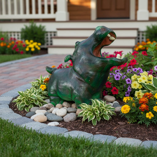 Hippo Garden Statue (22-Inch)