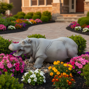 Hippo Garden Statue (8-Inch)