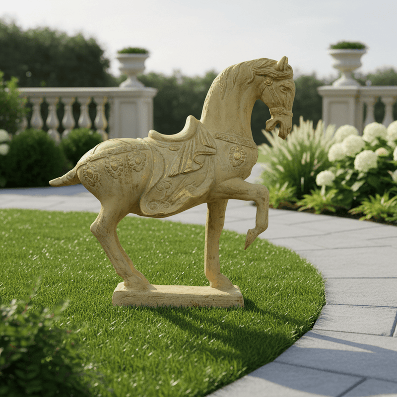 Horse Garden Statue (16 - Inch) Side Angle