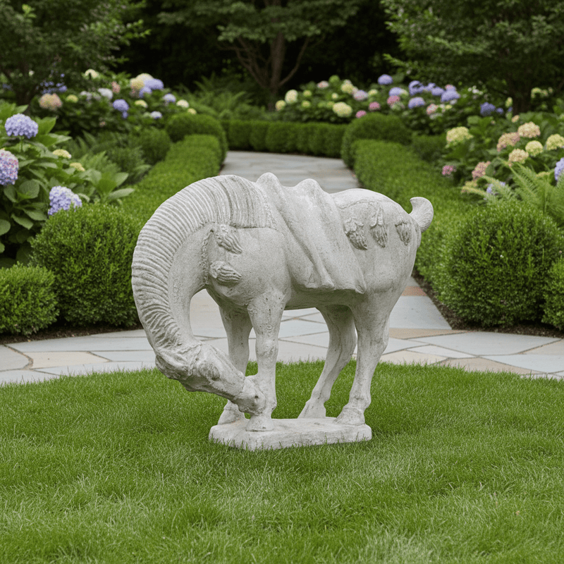 Horse Garden Statue (17 - Inch) Side Angle