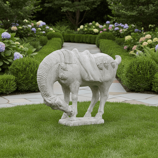 Horse Garden Statue (17 - Inch) Side Angle