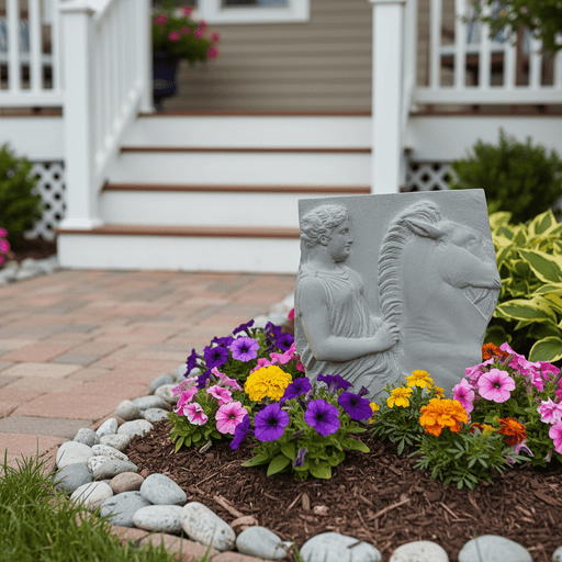 Horse Garden Statue (26 - Inch) Side Angle