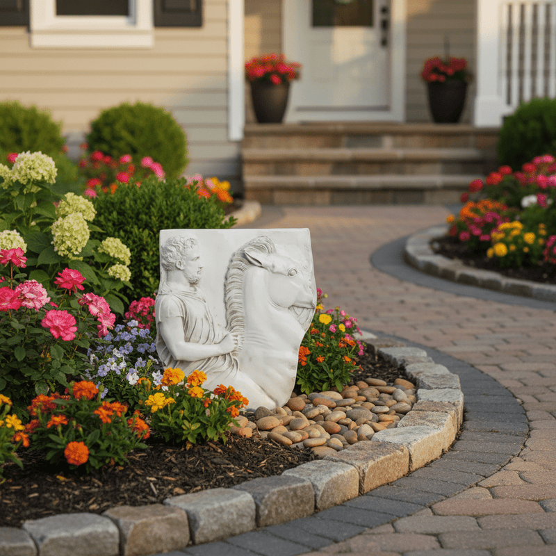 Horse Garden Statue (26 - Inch) Side Angle