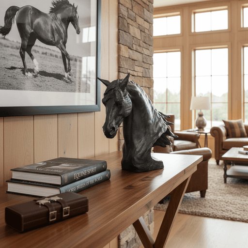 Horse Head Garden Statue (11-Inch)