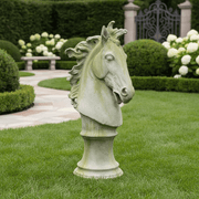 Horse Head Garden Statue (39 - Inch) Side Angle