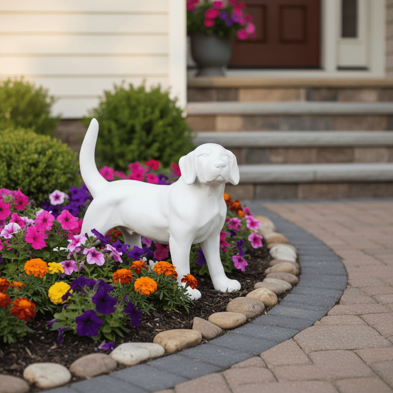 Hound Dog Garden Statue (12-Inch)