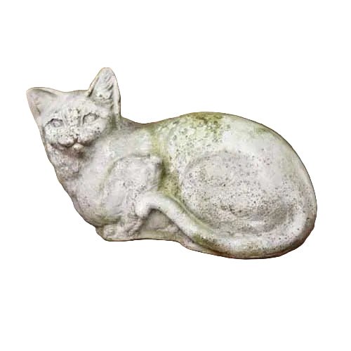 House Cat Long Down Tail Garden Statue (8 - Inch)