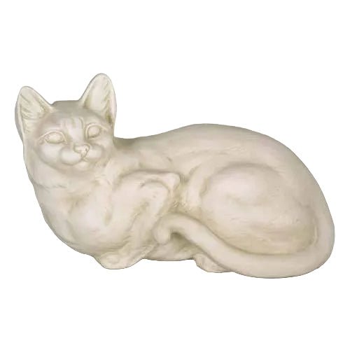House Cat Long Down Tail Garden Statue (8-Inch)