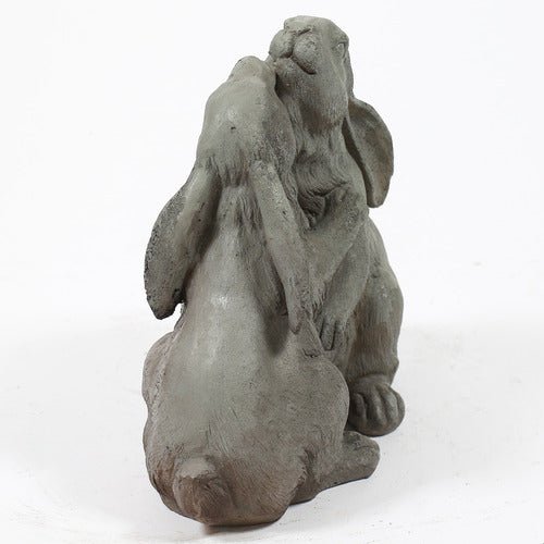 Hugging Bunnies Garden Statue (10.82 - Inch)
