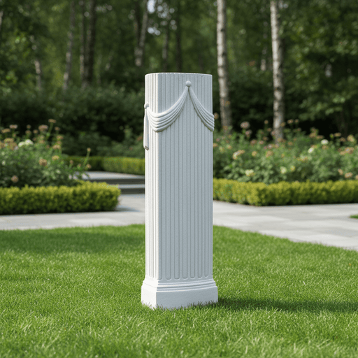 Hungford Pillar Outdoor Statue (37 - Inch) Side Angle