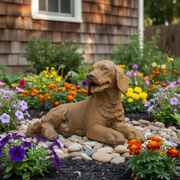 Hunters Lab Garden Statue (8 - Inch) Side Angle