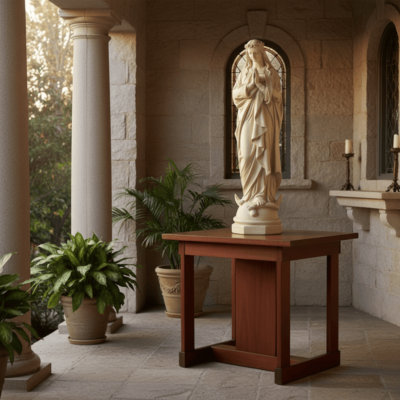 Immaculate Conception Mary Statue (54 - Inch) Side Angle