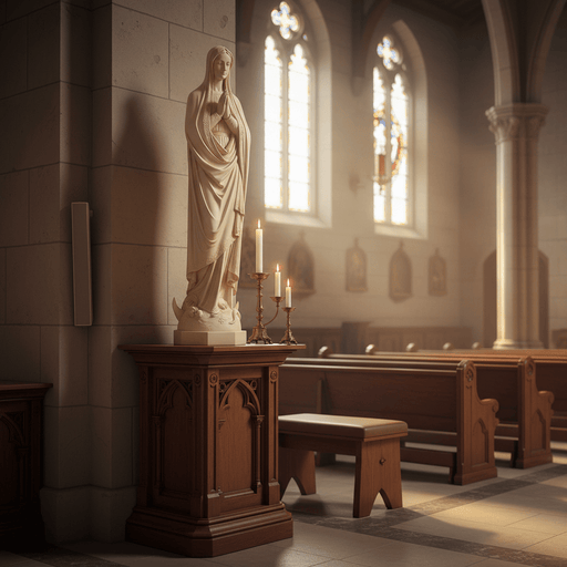 Immaculate Conception Mary Statue (60 - Inch) Side Angle