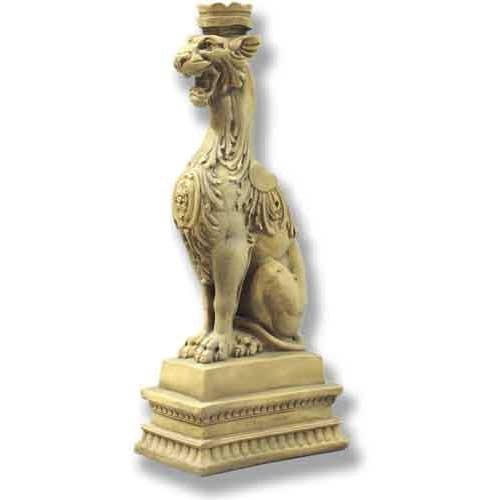 Imperial Lion Candleholder Statue (27 - Inch)