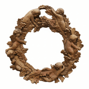 Infant in Leaves Garden Plaque (30.0 - Inch) Side View