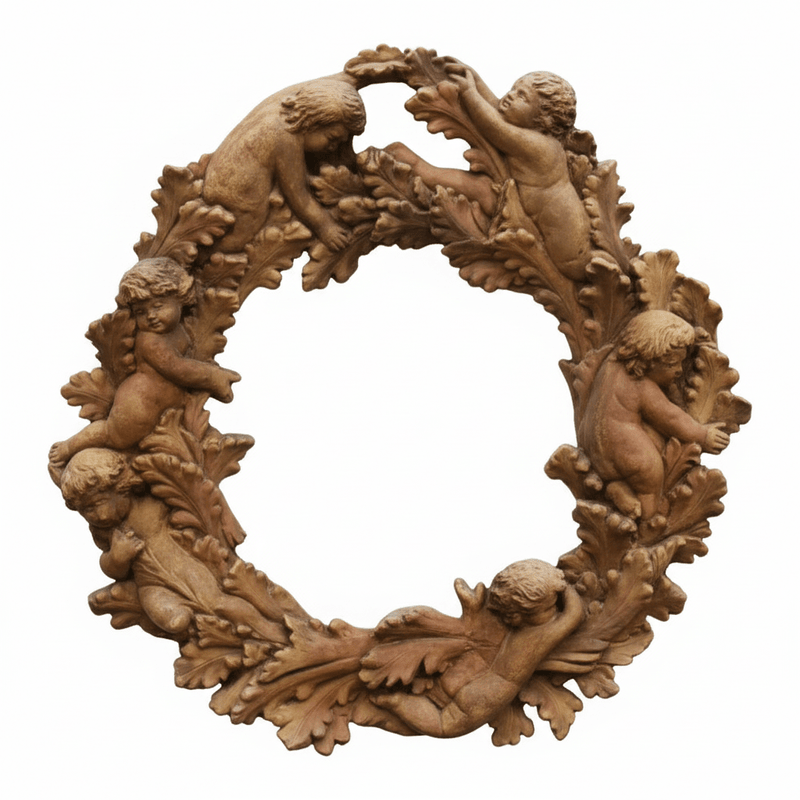 Infant in Leaves Garden Plaque (30.0 - Inch) Side View
