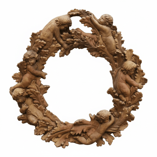 Infant in Leaves Garden Plaque (30.0 - Inch) Side View